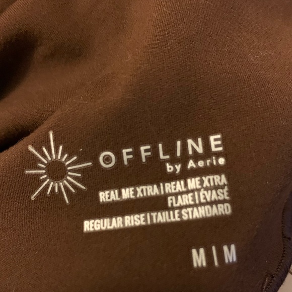 Offline by Aerie Real Me Xtra Flare leggings brown regular rise size medium - Picture 4 of 4